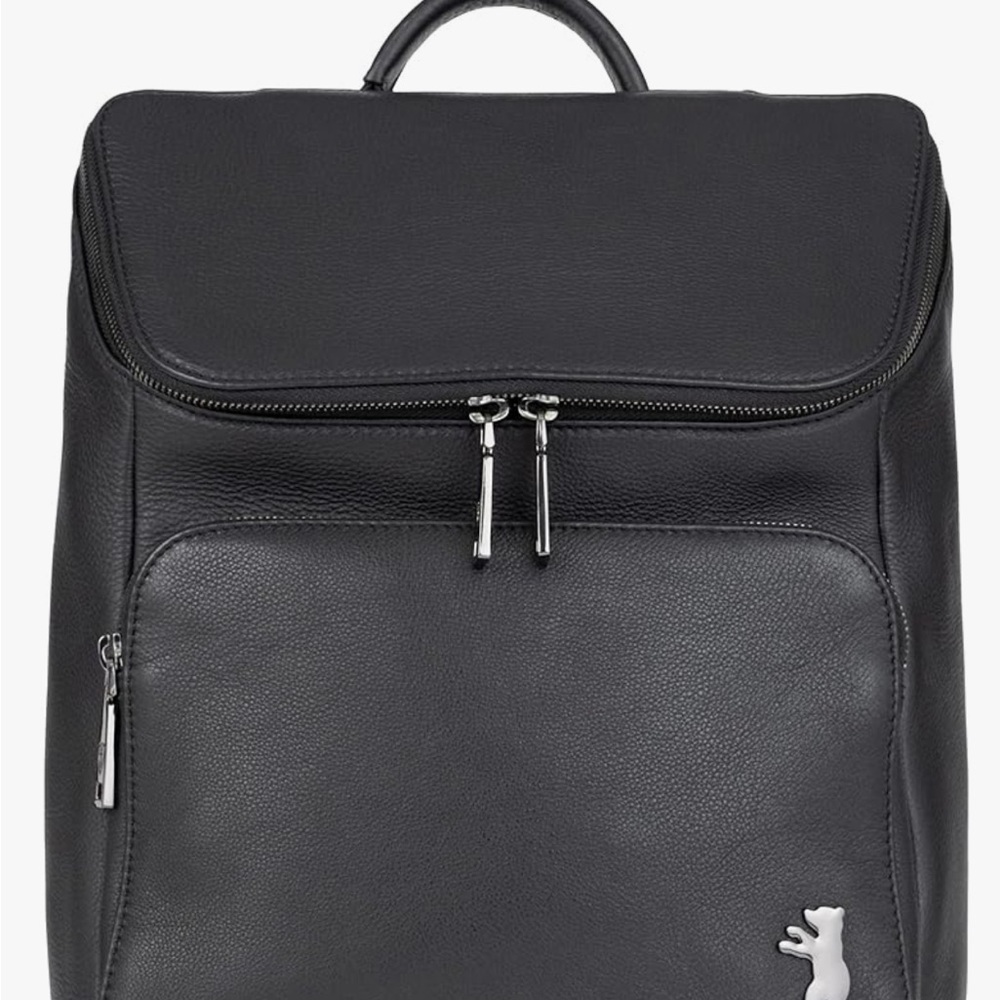 Black Leather Backpack